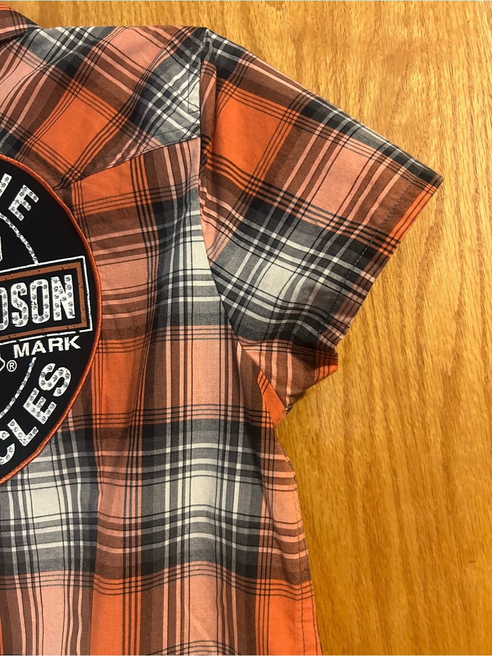 Women’s Harley Davidson Plaid Short Sleeve Button up - Picture 9 of 9